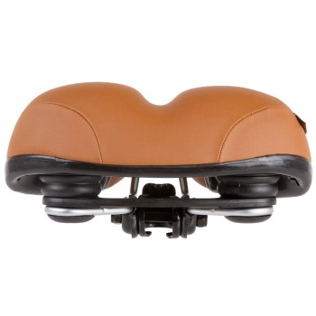 selle velo plush, tour ela x, marron, 260 x 220 mm, avec suspension élastomère, d2, avec collier de serrage, seulement 847g, sur