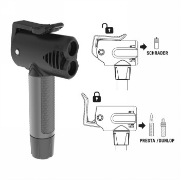 Workshop floor pump 11 bar airtower 6 with pressure gauge - 2