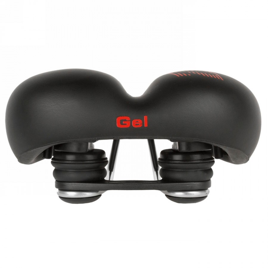 selle velo, plush gel elasto, 275 x 213 mm, sans attache, armature en acier avec suspension élastomère, insert, 843 g - 2