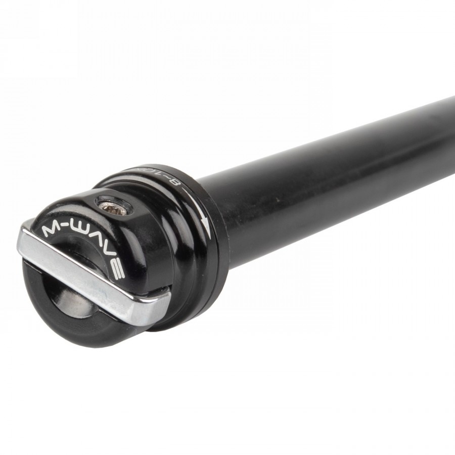 Through axle scrax b-12 142 qr, m12 x 157 mm x p1.5 x t10, aluminum, black, suitable for frame 666141 - 45, mv - 2