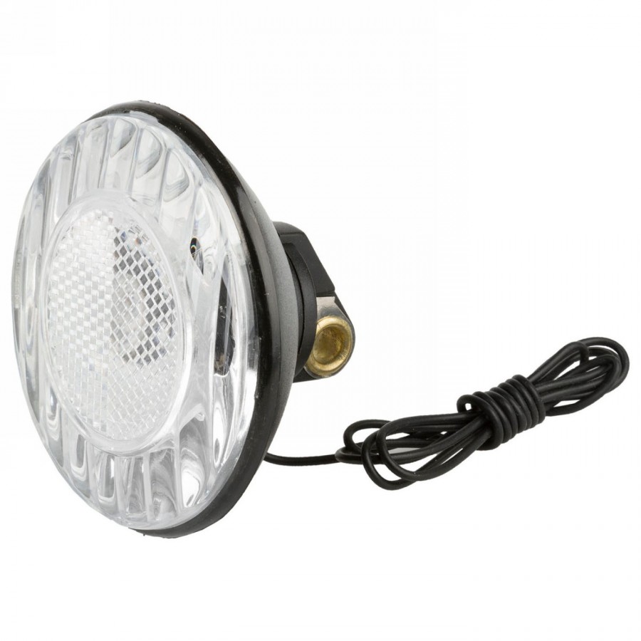 Front light, 6v/2.4w, 77 mm, ks black, with integrated reflector and cable, without test number, anlun-ek - 1