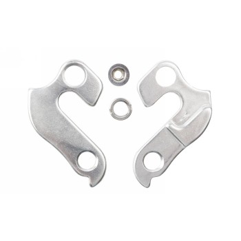 Scott bicycle derailleur hanger, made of aluminum, silver, with nut, in PE-bag for e-espect, scale jr., spa models. - 1