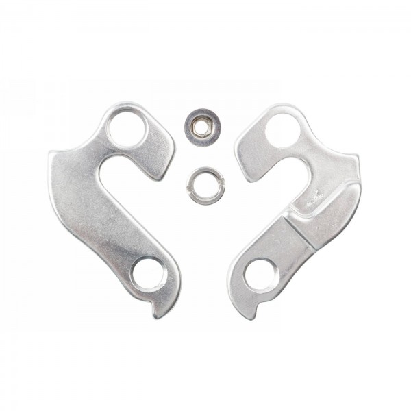 Scott bicycle derailleur hanger, made of aluminum, silver, with nut, in PE-bag for e-espect, scale jr., spa models. - 1