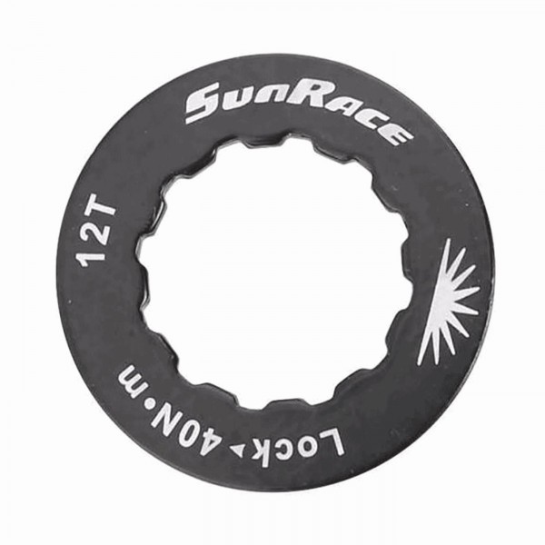 Aluminio cnc lockring 12 dientes negro - shimano - 1