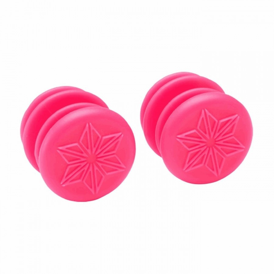 Endz handlebar caps in pink polycarbonate - 1