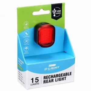 USB RECHARGEABLE REAR LIGHTS CG-422R2 18 CHIPS 4F - 3