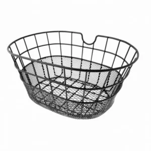 Black double mesh oval basket - 1