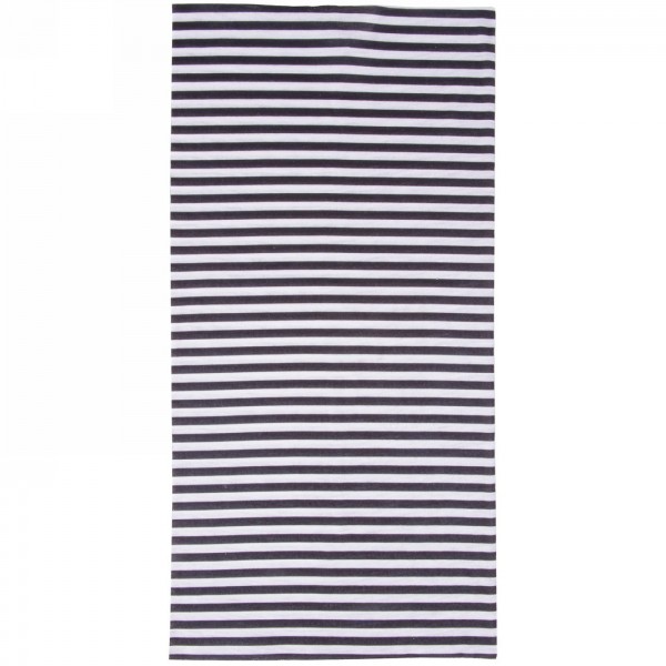 Neck scarf/foulard, 'black/white stripes', on m-wave paper - 1