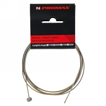 Inner cable for brake, made of stainless steel wire, 2000x1.5 mm, nipple 7x6 mm, rolled, 1 pc. on promax card - 1