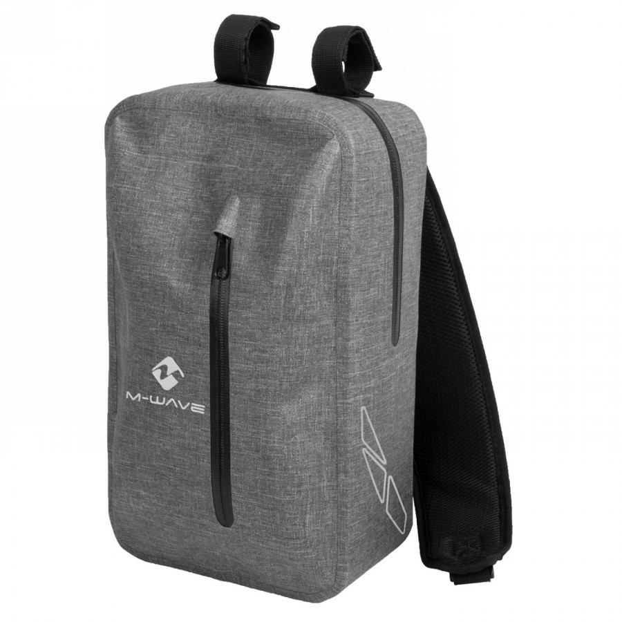 Bolsa de manillar suburban messenger compacta muy adecuada para e-scooters fabricada en nylon tpu, gris moteado con estampado re