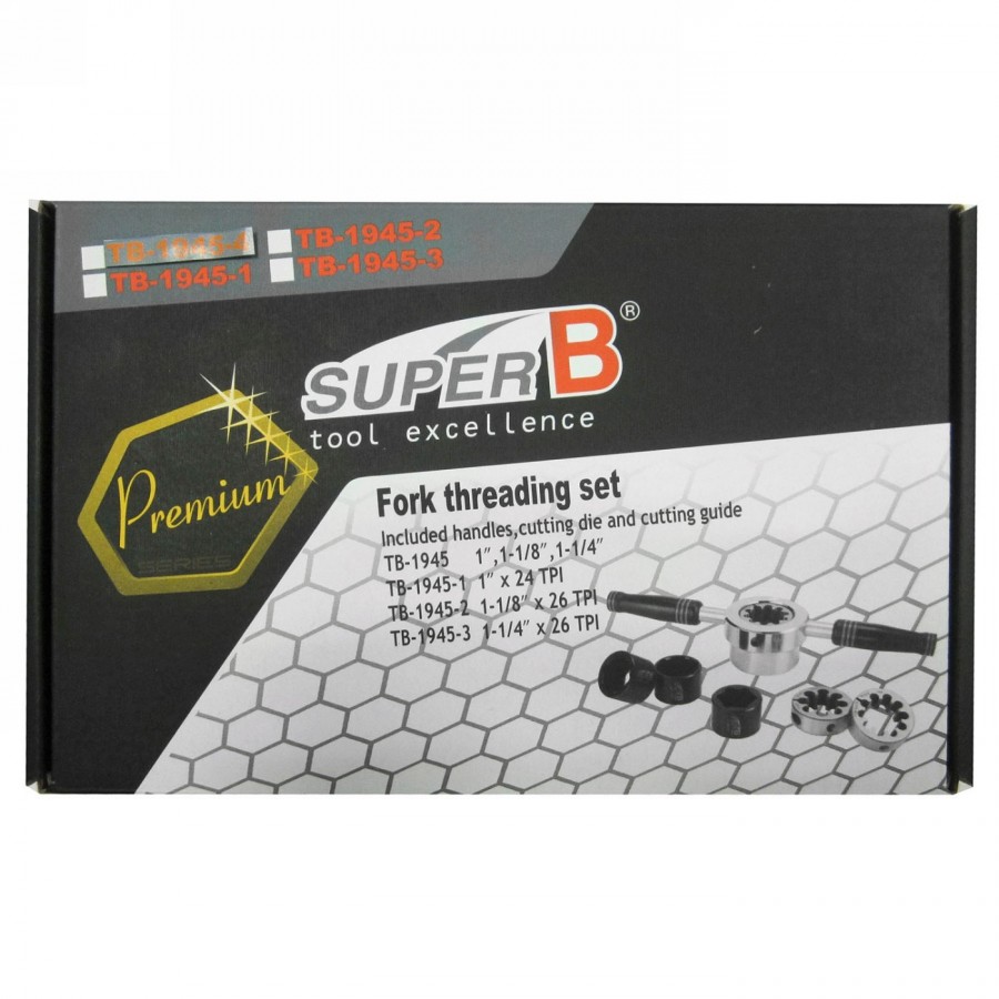 Gabelschaft-schneidewerkzeug super b premium, 1"-24ti und 1.1/8"-26 tpi schneideeinsätze, ek - 3