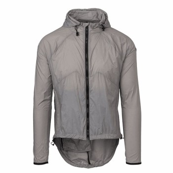 Chaqueta cortavientos capucha venture unisex gris talla m - 1