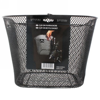 Panier métallique ventura, mailles fines, 34,5x26,5x26/22,5 cm (lxlxh), noir, avec support clip-on 431523 - 6