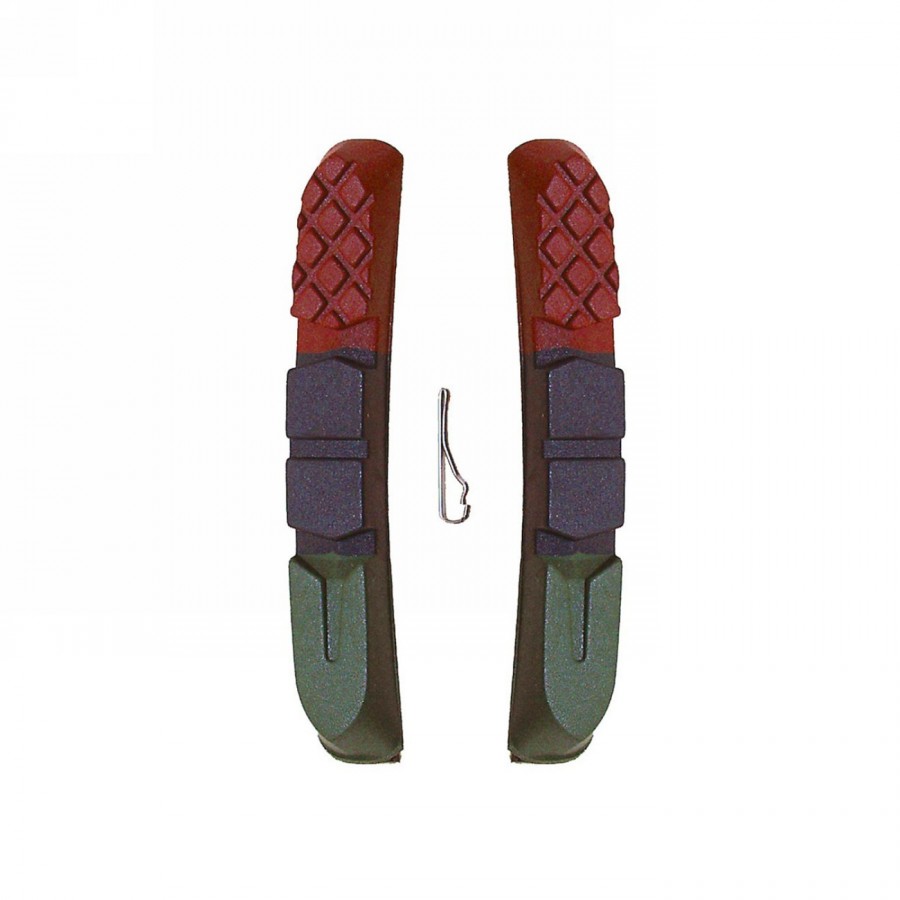 3-colour replacement rubber, with nirosta replacement pins for brake shoes, en tested (en 14766), in pairs in pe-bag - 1