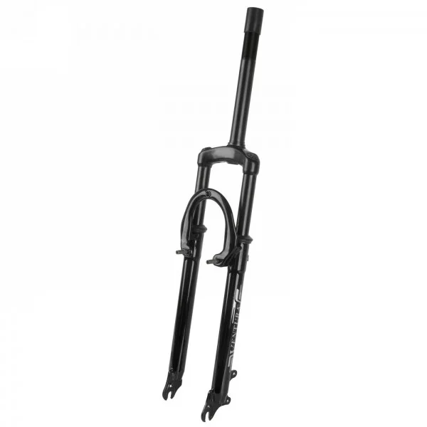 Fourche suspendue ventura, 26', acier, 1.1/8', 240/85mm, cône 30.0, pour freins V et à disque, noir, mv - 1