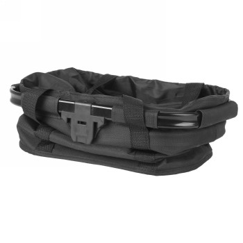 Lenkertasche, "m-wave utrecht fold", als einkauftasche verwendbar, faltbar, schwarz, mit "clip-on"-halter - 2