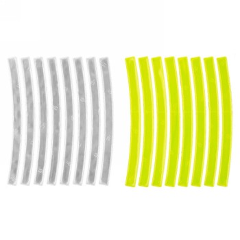 Adesivi riflettenti, 3m 1 set 16 pezzi assortiti (8 x giallo e 8 x argento ciascuno), carta m-wave - 1 - Adesivi - 0887539012335