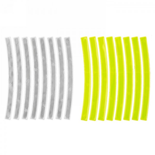 Reflective stickers, 3m 1 set 16 pieces assorted (8 x yellow and 8 x silver each), m-wave card - 1