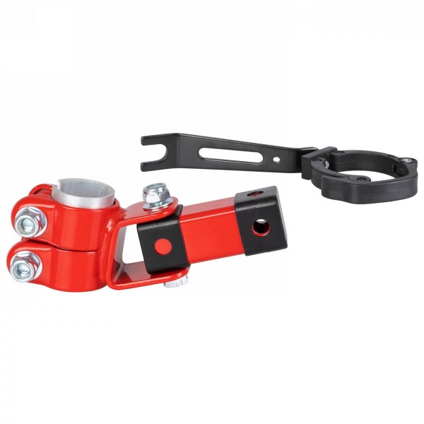 Second, spare adapter set-to attach tandem bar 640020-to a second wheel, red, with quick release - 1