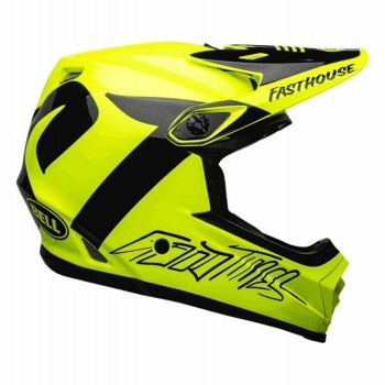 Casco full-9 fus mips giallo/nero integrale taglia 53/55cm - 2 - Caschi - 0768686383991