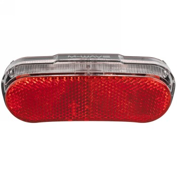 Luce posteriore per e-bike helios e, 6-48v dc, 1 led rosso, con riflettore z integrato, montaggio: 80 mm, con etichetta tedesca 