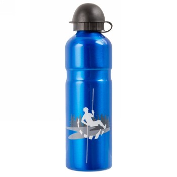 Aluminum water bottle (like 340290), 750 ccm, printed, with black cap closure with sealing lip, without holder - 2