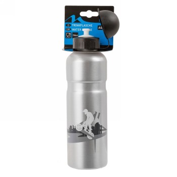 Aluminum water bottle (like 340290), 750 ccm, printed, with black cap closure with sealing lip, without holder - 9