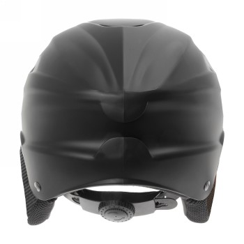 Casco da sci, design: nero opaco, taglia s 52 - 55 cm, con sistema ad anello, con cuscinetti auricolari staccabili, con cuscinet