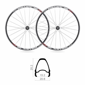 Paar räder road blaster 15,2x700mm shimano nabe auf kugeln 11s - 1