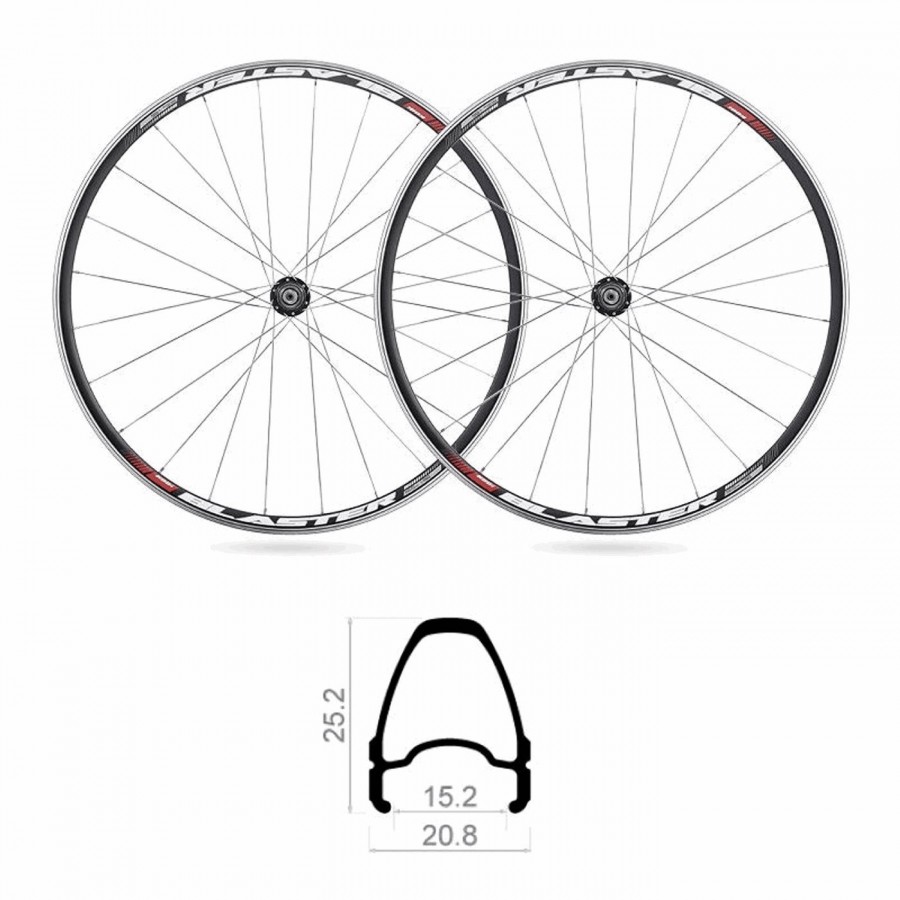 Par de ruedas road blaster 15,2x700mm shimano hub on balls 11s - 1