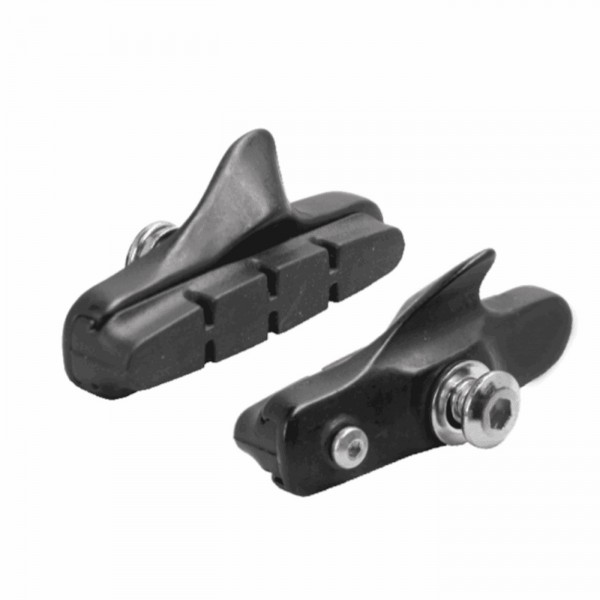 Coppia pattini freno 55mm compatibili campagnolo nero - 1 - Pattini - 