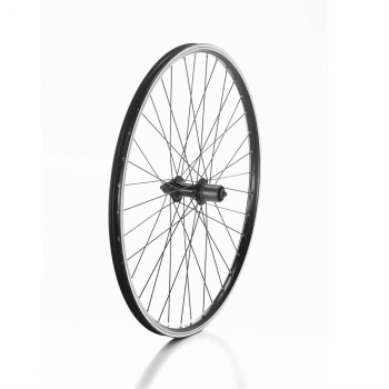 26' black rear mtb wheel - 8/9/10v cassette qr - 1