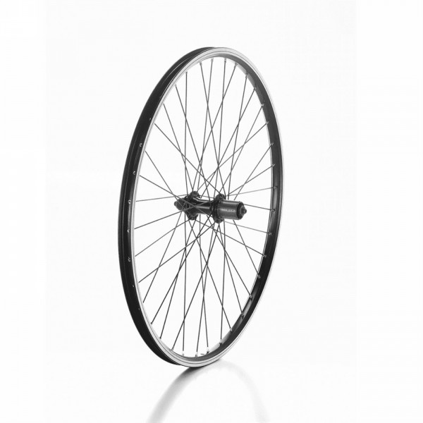 26' black rear mtb wheel - 8/9/10v cassette qr - 1