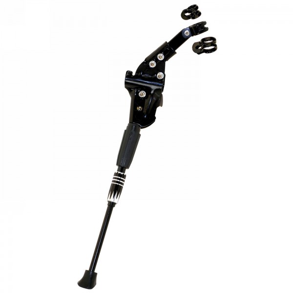 Aluminum kickstand, black, adjustable from 24'-29', with 3 clamps. m-wave card - 1