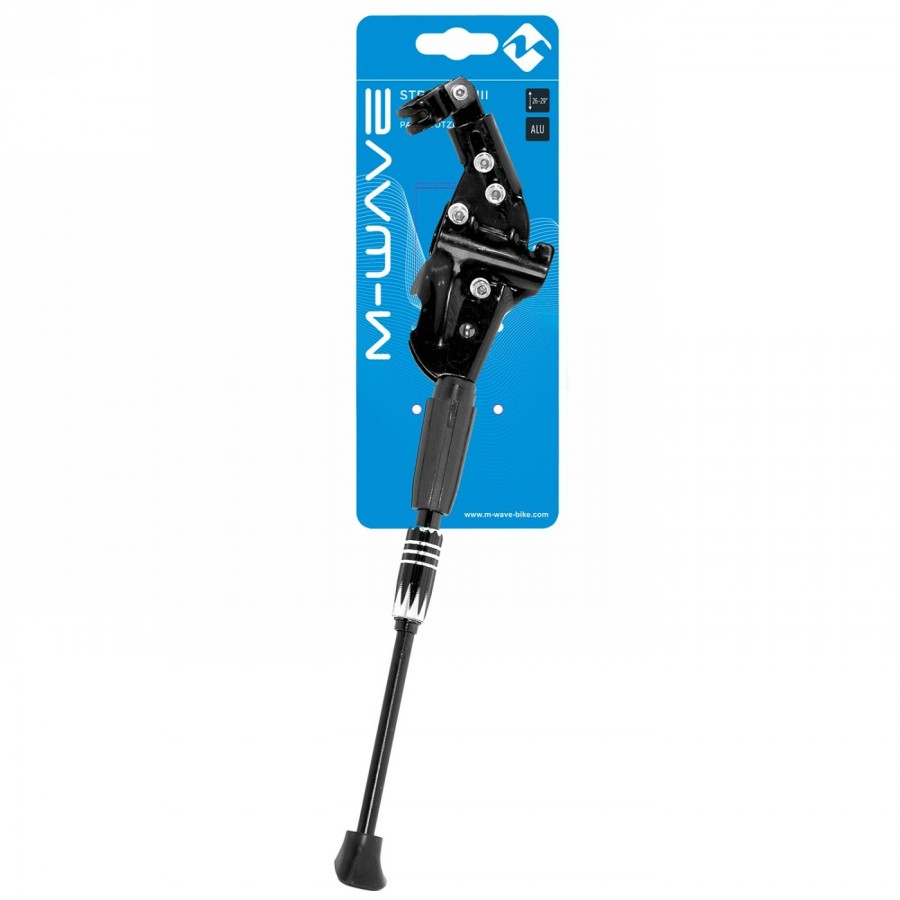 Aluminum kickstand, black, adjustable from 24'-29', with 3 clamps. m-wave card - 2