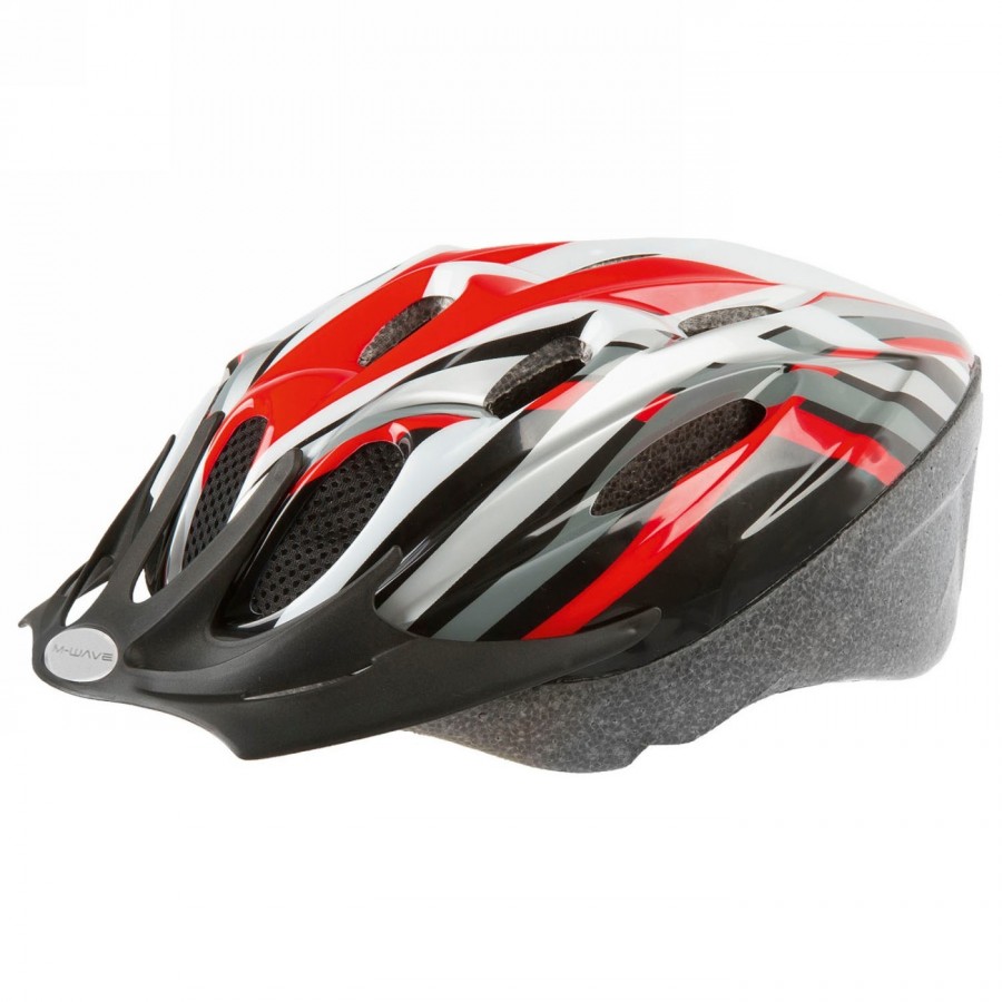 Helmet for adults/youths, active, design: red, size l 58 - 61 cm, with ring system, box - 1