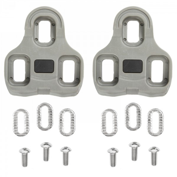 Cleats compatible with look-keo, grey, 5°, on M-wave card - 1