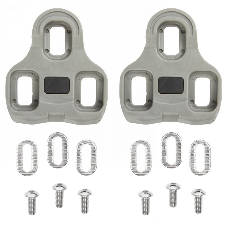 Cleats compatible with look-keo, grey, 5°, on M-wave card - 1