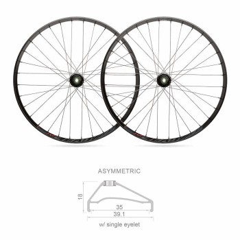 Mtb-laufradsatz ready tubeless 35 mm x 27,5 boost shimano 10/11s - 1