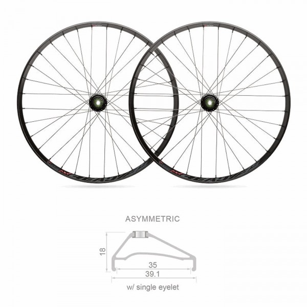 Coppia di ruote mtb ready tubeless 35mm x 27,5 boost shimano 10/11v - 1 - Ruote complete - 8005586216595