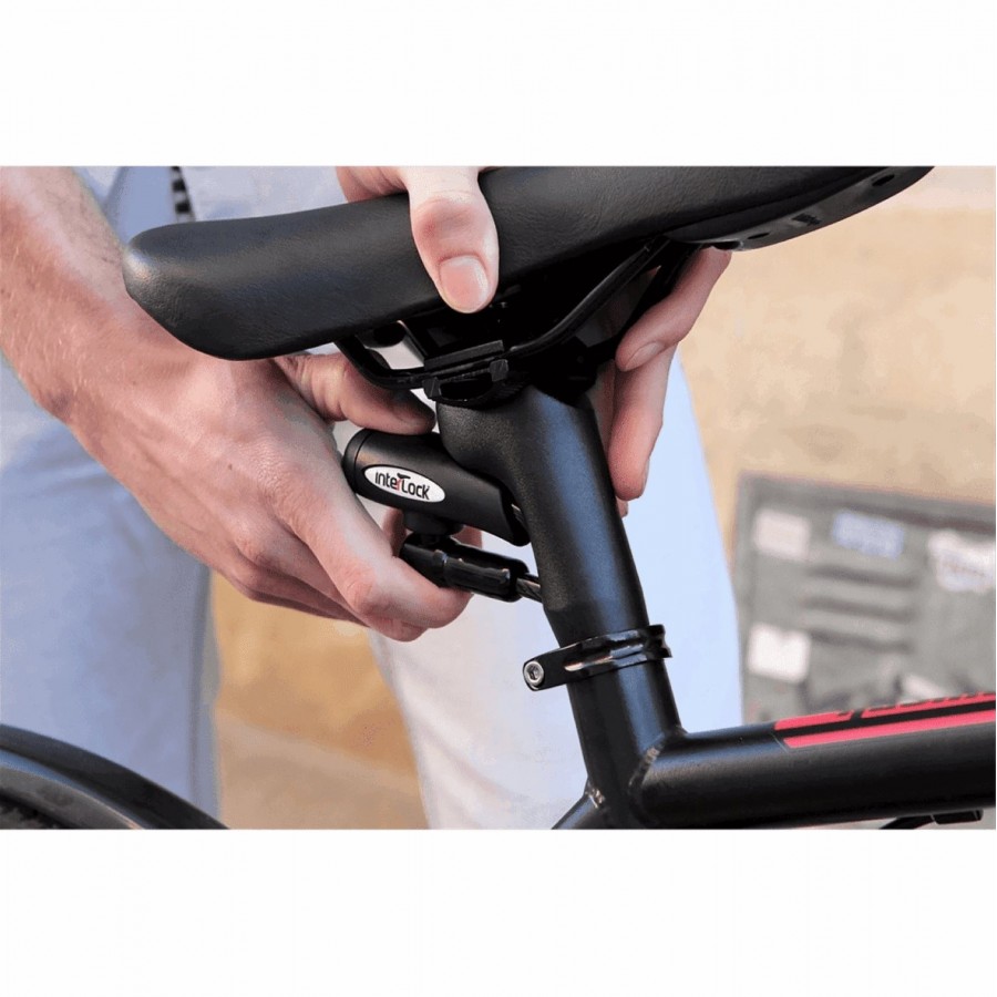 Seatpost interlock 27.2 300mm black + padlock - 2