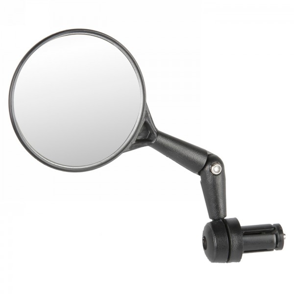 3-d bicycle mirror, adjustable parabolic mirror, for mounting on the end of the handlebars or handlebar attachment grip, approx.