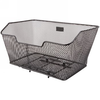 Cesta de alambre ba-rm xxl m-wave, biselada, para la parte trasera, 27,5 x 48,5 x 23/15 cm (lxwxh), negra, fijada longitudinalme