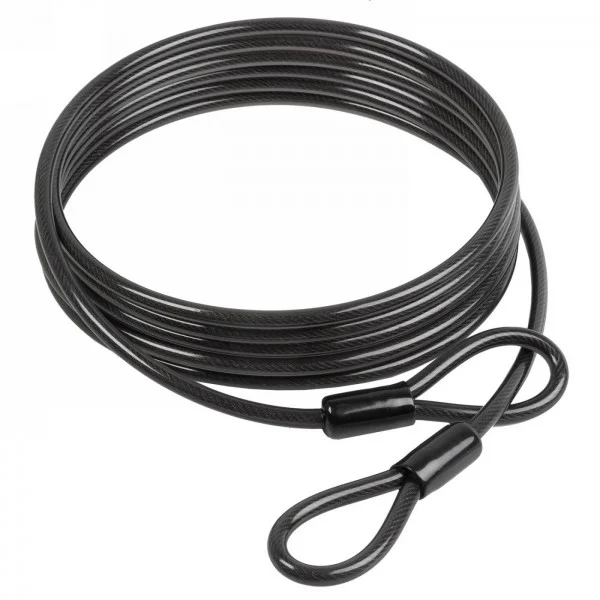 Cable de cierre, m-wave 's 10.50l', 10 x 5000 mm, con 2 extremos en anillo, sin bloqueo y soporte, humo, en tarjeta - 1