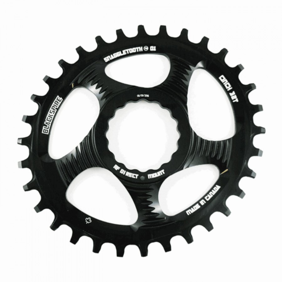 Oval chainring snaggletooth 34 teeth raceface 6mm offset sh12 - 1