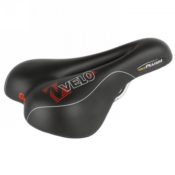 Saddle velo, 255 x 177 mm, matt black, steel frame, with insole, without clamp, 477 g, card - 1