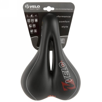 Saddle velo, 255 x 177 mm, matt black, steel frame, with insole, without clamp, 477 g, card - 4