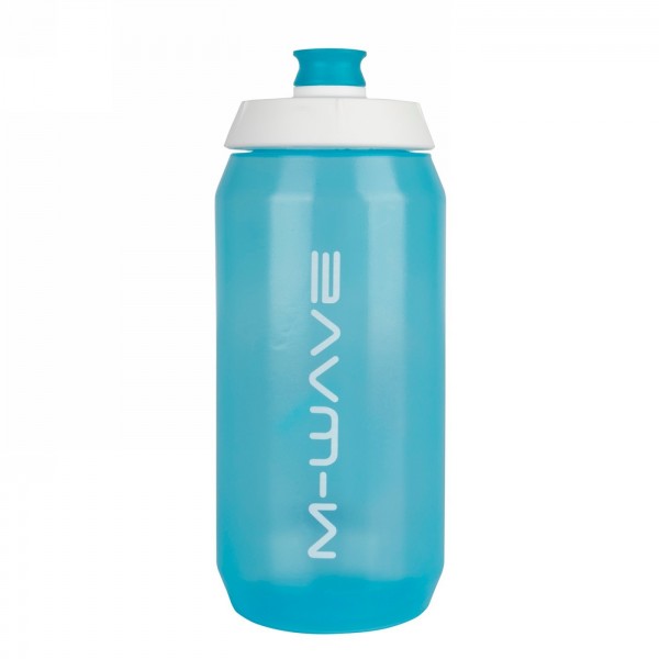 Bouteille pour boissons M-wave PBO 550, plastique, 550 ml, bleu transparent/blanc/bleu transparent, sur carte - 1