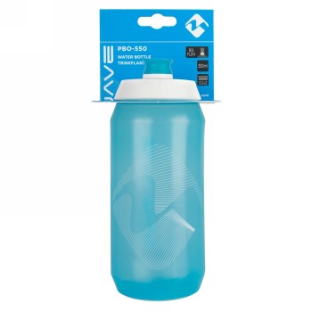 Bouteille pour boissons M-wave PBO 550, plastique, 550 ml, bleu transparent/blanc/bleu transparent, sur carte - 4