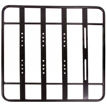 Carrier plate racky baseplate, material: aluminium alloy, black anodised, dimensions: 400 x 400 mm, incl. mounting material, on 